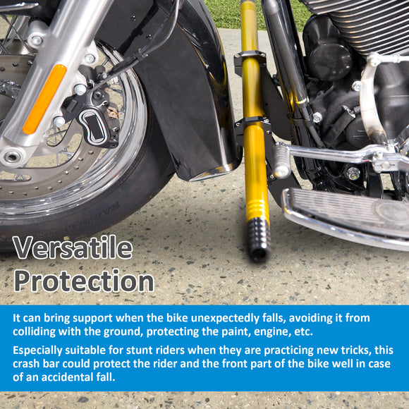 Removable Front Flat - Out Bar, Front Highway Engine Guard Crash Bar for 2018 - 2024 Harley Davidson Softail Fat Boy/Street Bob/Low Rider - Mofun - 90201103