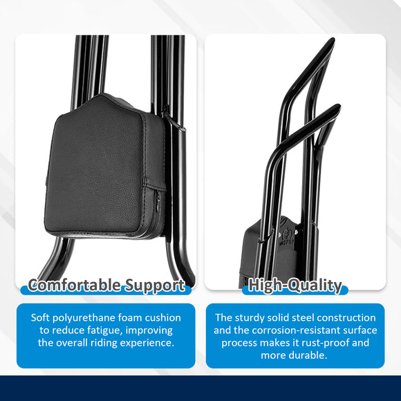 For 2018-2026 Harley Softail FLFB/FLFBS/FXBR/FXBRS Gloss Black Dual Sharp-Angle Passenger Backrest Sissy Bar