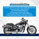 For Harley Dyna Low Rider/Super Glide Gloss Black Dual Sharp-Angle Sissy Bar-5