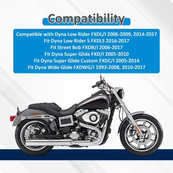 For Harley Dyna Low Rider/Super Glide Gloss Black Dual Sharp-Angle Sissy Bar