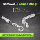 For Harley Softail Fat Bob/Low Rider w/ABS Models Extended Length TBW, ABS Hydraulic Front Brake Line and Clutch Cable Kit (for 16"-18" Handlebar (ABS))-3