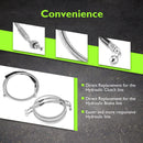 For 2014-2016 Harley Touring w/ABS Models Handlebar Extension Wire, Extended Length ABS Hydraulic Front Brake Line and Hydraulic Clutch Line Kit (for 16"-18" Handlebar (ABS))-5