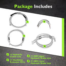 For 2014-2016 Harley Touring w/ABS Models Handlebar Extension Wire, Extended Length ABS Hydraulic Front Brake Line and Hydraulic Clutch Line Kit (for 16"-18" Handlebar (ABS))-6