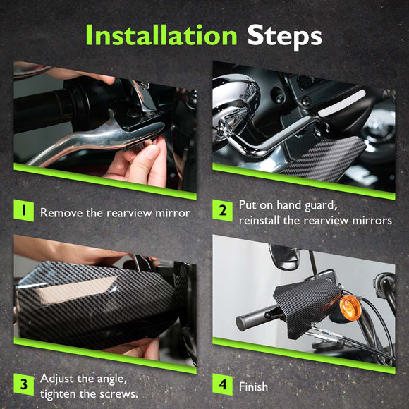 2007-2025 Harley Touring Softail Sportster Dyna Carbon Fiber Hydraulic Clutch Coffin Cut Hand Guards