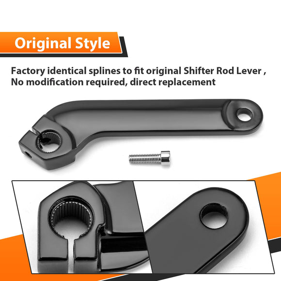Gloss Black Steel Shifter Shaft Lever Fit for 1982 - 2016 Harley Touring Road King CVO Road Glide - Mofun - 90410008