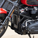 Gloss Black Front Engine Guard Highway Peg 2 Step Crash Bar for 2018 - 2024 Harley Davidson Softail Fat Boy/Street Bob - Mofun - 90201089