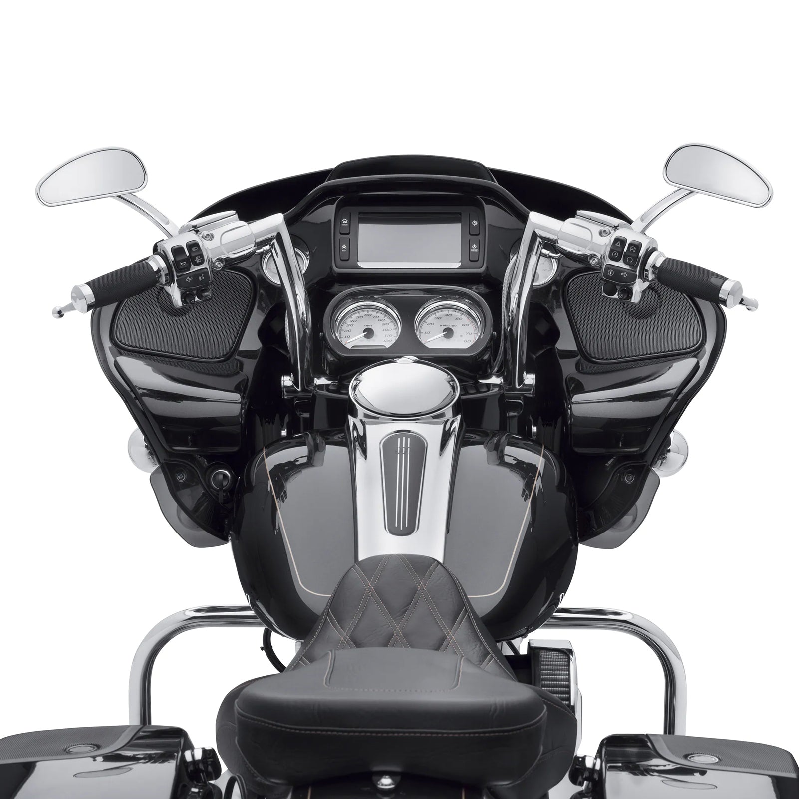 2015-2023 Harley Road Glide FLTR FLTRX FLTRU 1.25" Clamp 12" Rise  Chizeled Lo Handlebar-3