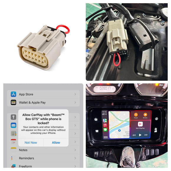 Apple Car Play Jumpers Plug for 2019 - 2024 Harley Road Glide Street Glide with Boom GTS Radio - Mofun - 90603001
