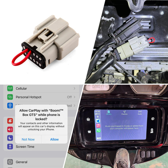 Apple Car Play Jumpers Plug for 2019 - 2024 Harley Road Glide Street Glide with Boom GTS Radio - Mofun - 90603001