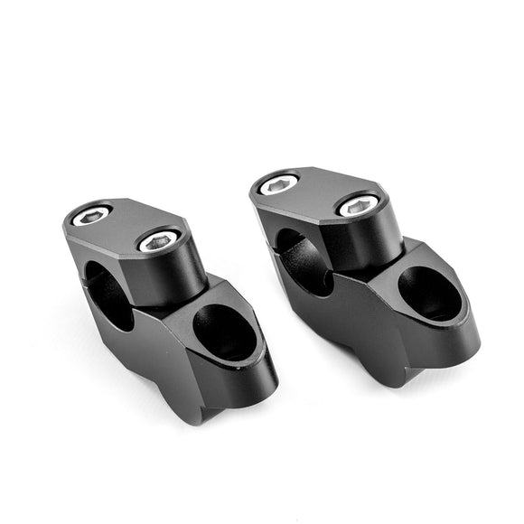 Billet 6061 T - 6 Aluminum Gloss Black Handlebar Riser Universal Fit for 7/8" 22mm Handlebars - Mofun - 90102019