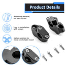 Billet 6061 T - 6 Aluminum Gloss Black Handlebar Riser Universal Fit for 7/8" 22mm Handlebars - Mofun - 90102019