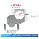 Billet 6061 T - 6 Aluminum Silver Handlebar Riser Universal Fit for 1 1/8" Handlebars - Mofun - 90102020