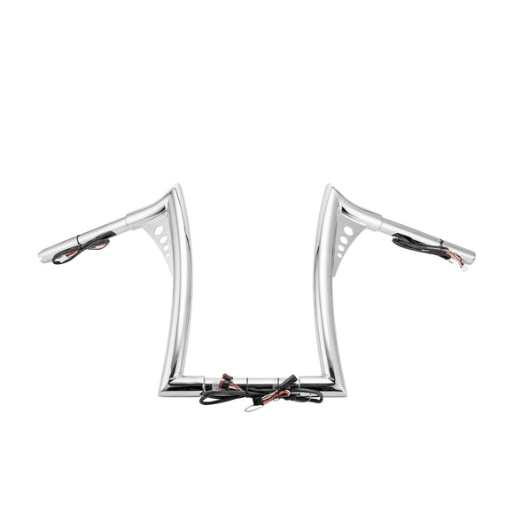 Chrome 12" Pre - Wired APE Hanger Bar - Sharp Handlebar for Harley Softail Dyna Sportster - Mofun - 90101641