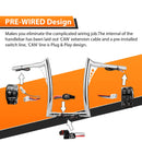 Chrome 12" Pre - Wired APE Hanger Bar - Sharp Handlebar for Harley Softail Dyna Sportster - Mofun - 90101641