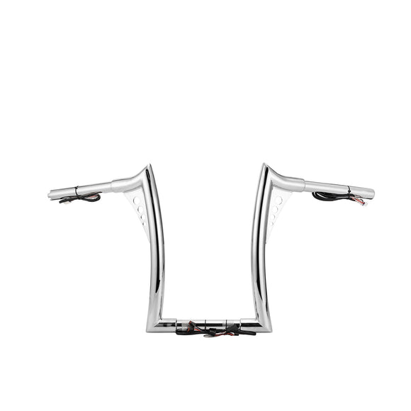 Chrome 14" Pre - Wired APE Hanger Bar - Sharp Handlebar for Harley Softail Dyna Sportster - Mofun - 90101643