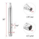 Chrome 3.5" Slip - On Mufflers Exhaust, Exhaust Pipes For 1995 - 2016 Harley Davidson Touring - Mofun - 90501036