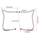 Chrome SaddleBag Rear Engine Guard Crash Bar Fits 2005 - 2017 Harley Davidson Softail Deluxe FLSTN - Mofun - 90202012