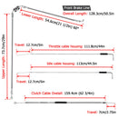 Extended Front Upper ABS Brake Line, Throttle and Idle Cable, Clutch Cable Kit for 2012 - 2023 Harley Spostster XL883 XL1200 with ABS (for 16" - 18" Handlebar) - Mofun - 90109055