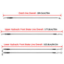 Extended Length ABS Hydraulic Front Brake Line and Hydraulic Clutch Line Kit for 2014 - 2016 Harley Touring Twin Cam w/ABS on 16" - 18" Handlebar (ABS) - Mofun - 90109001