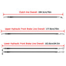 Extended Length ABS Hydraulic Front Brake Line & Hydraulic Clutch Line Kit for 2014 - 2016 Harley Touring Twin Cam Models w/ABS on 16" - 18" Handlebar (ABS) - Mofun - 90109002