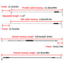 Non - ABS Hydraulic Brake Line&Clutch Cable&Throttle Cable Kit for Harley Sportster 883 Iron/1200 Iron (for 16" - 18" Handlebar w/Non - ABS) - Mofun - 90109249