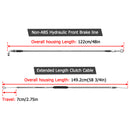 Extended Length Non - ABS Hydraulic Front Brake Line, Clutch Cable Kit for 1995 - 2003 Harley Sportster w/Non - ABS (for 12" - 14" Handlebar) - Mofun - 90109237