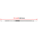 72 11/16" Extended Length Black Stainless Steel Clutch Cable for 2006 - 2017 Harley Dyna Softail - Mofun - 90112065