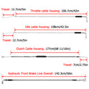 Extended Length Non - ABS Hydraulic Front Brake Line, Clutch Cable, Throttle and Idle Cable Kit for 1993 - 2005 Harley Dyna Wide Glide On 16" - 18" Handlebar - Mofun - 90109227