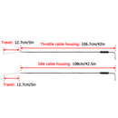 Black 42" Throttle and Idle Cable Kit Compatible with Harley 1996 - UP Harley Softail FXST/FLST and 1999 - 2017 Harley - Davidson Dyna FXD - Mofun - 90111008