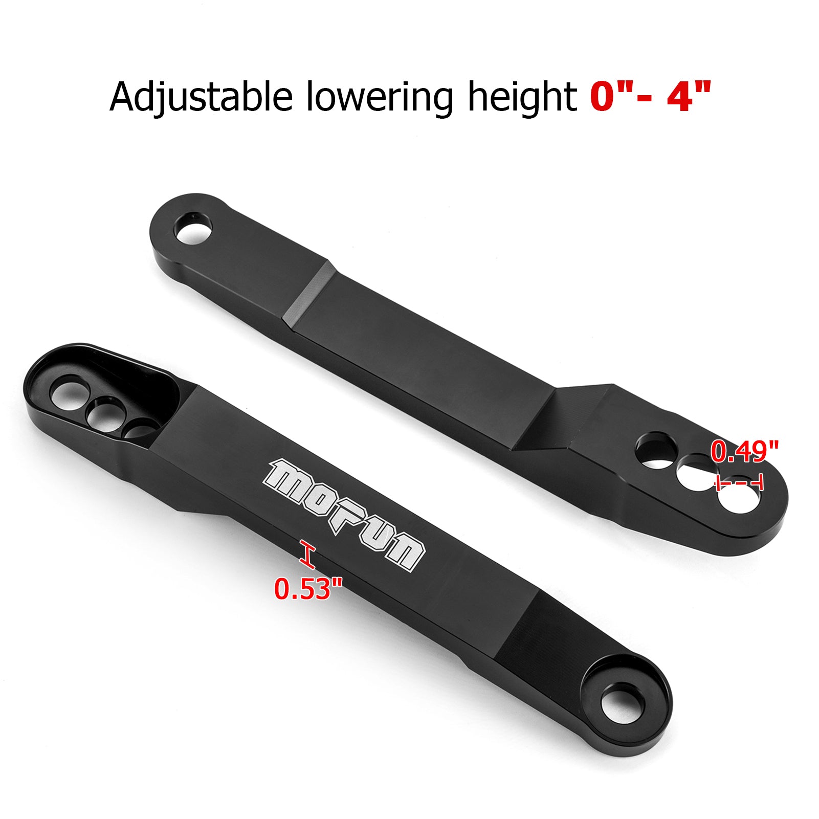 2007-2019 Kawasaki Ninja ZX-14R (ZZR1400) & 2007-2021 Concours 1400 Aluminum Adjustable 0"-4" Rear Lowering Link