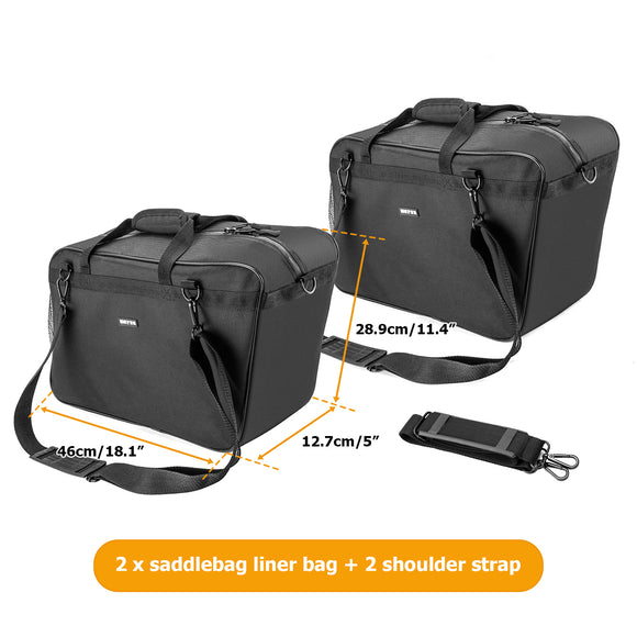 Pair Black Oxford Saddlebag Organizer Liners Bag for 1993 - 2024 Harley Touring Hard Saddlebag - Mofun - 90209021