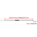 58 3/4" (1492mm) Extended Length Stainless Steel Clutch Cable for Harley Sportster XL 883 1200 Iron - Mofun - 90112002