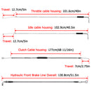Chrome Non - ABS Hydraulic Front Brake Line, Clutch cable, Throttle and Idle Cable Kit for Harley Dyna Low Rider/Street Bob/Super Glide on 12" - 14" Handlebar (Non - ABS) - Mofun - 90109229