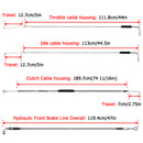 Non - ABS Hydraulic Front Brake Line, Clutch Cable, Throttle and Idle Cable Kit for Harley Softail Deluxe/Fat Boy/Rocker on 16" - 18" Handlebar - Mofun - 90109223
