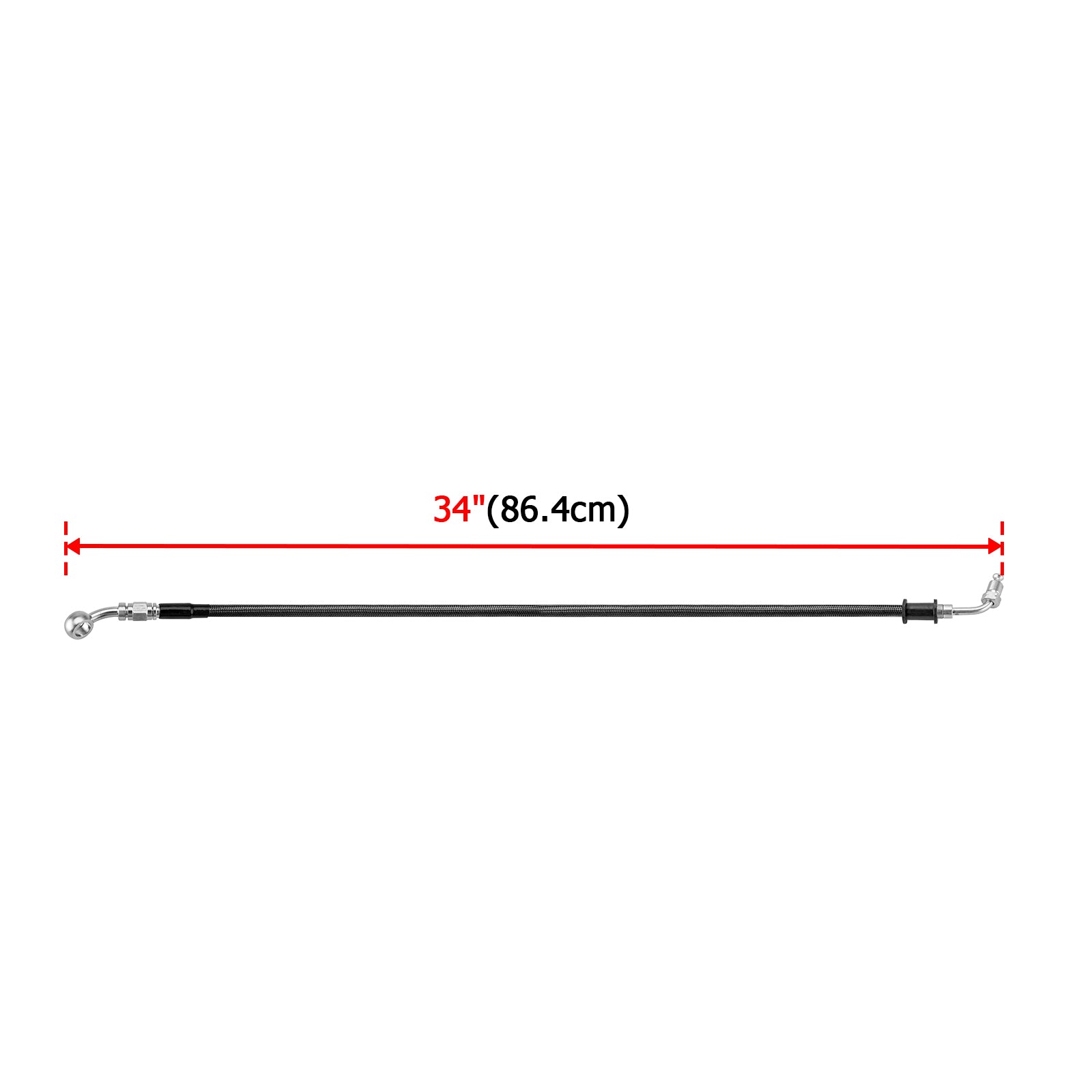 2018-2024 Harley Softail Fat Boy 114 / Softail Breakout 34" Extended Length ABS Upper Hydraulic Front Brake Line Kit for 16"-18" Handlebar