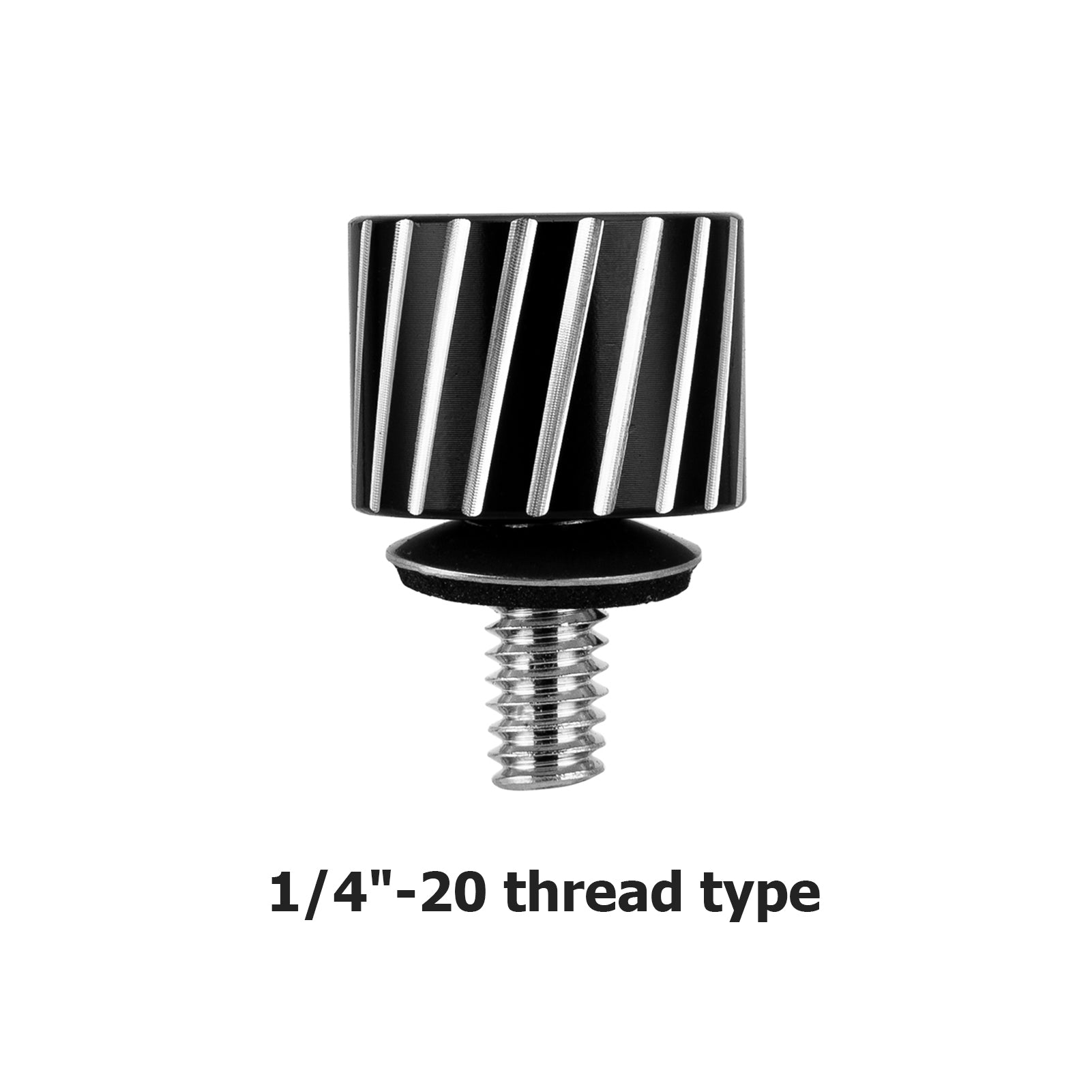 1986-2024 Harley Davidson CNC Beveled Cuts Billet Aluminum Oxidized Black Seat Bolt Mount Screw