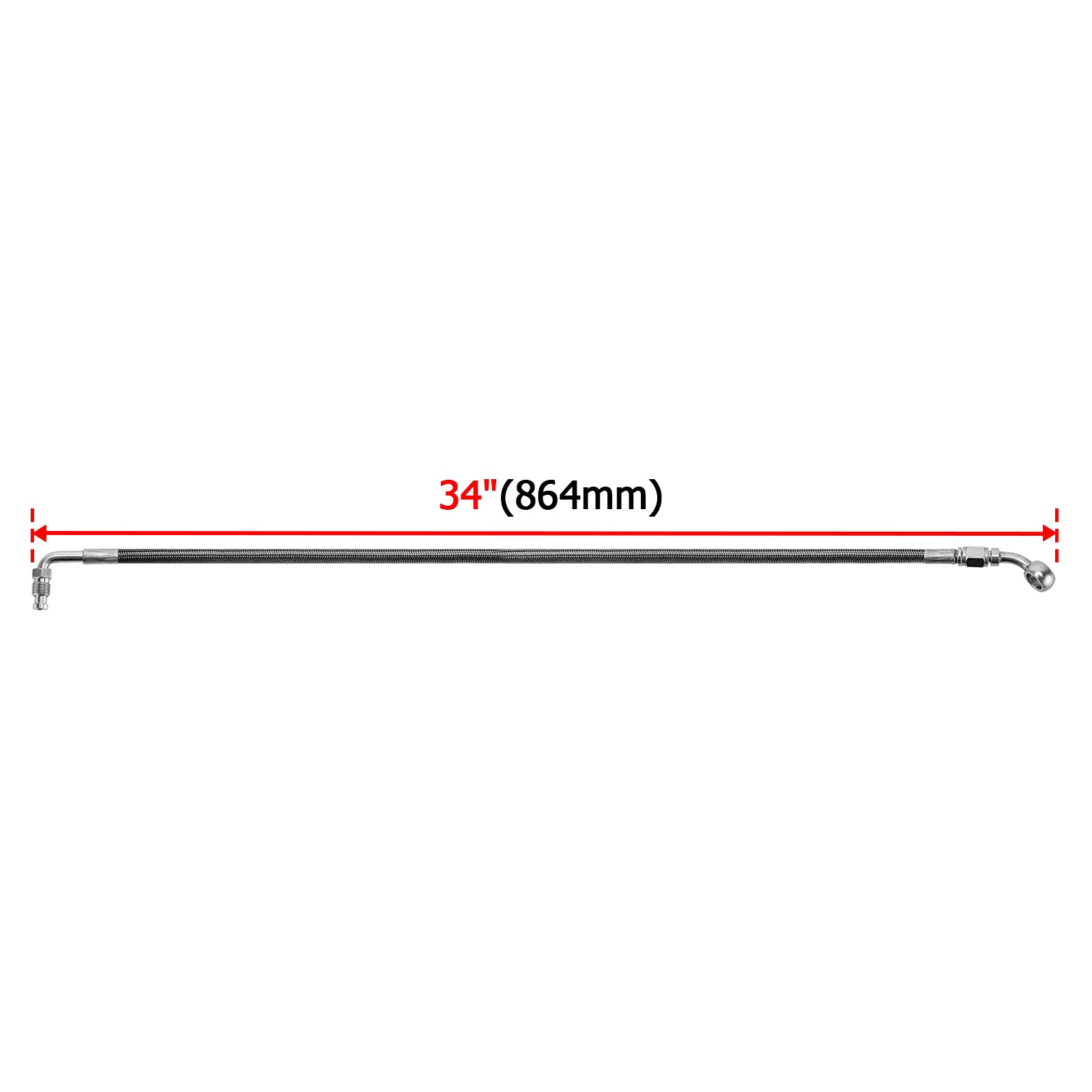 Harley Softail Fat Bob FXFB/FXFBS Low Rider FXLRS/FXLRST 34" Extended Length ABS Upper Hydraulic Front Brake Line Kit