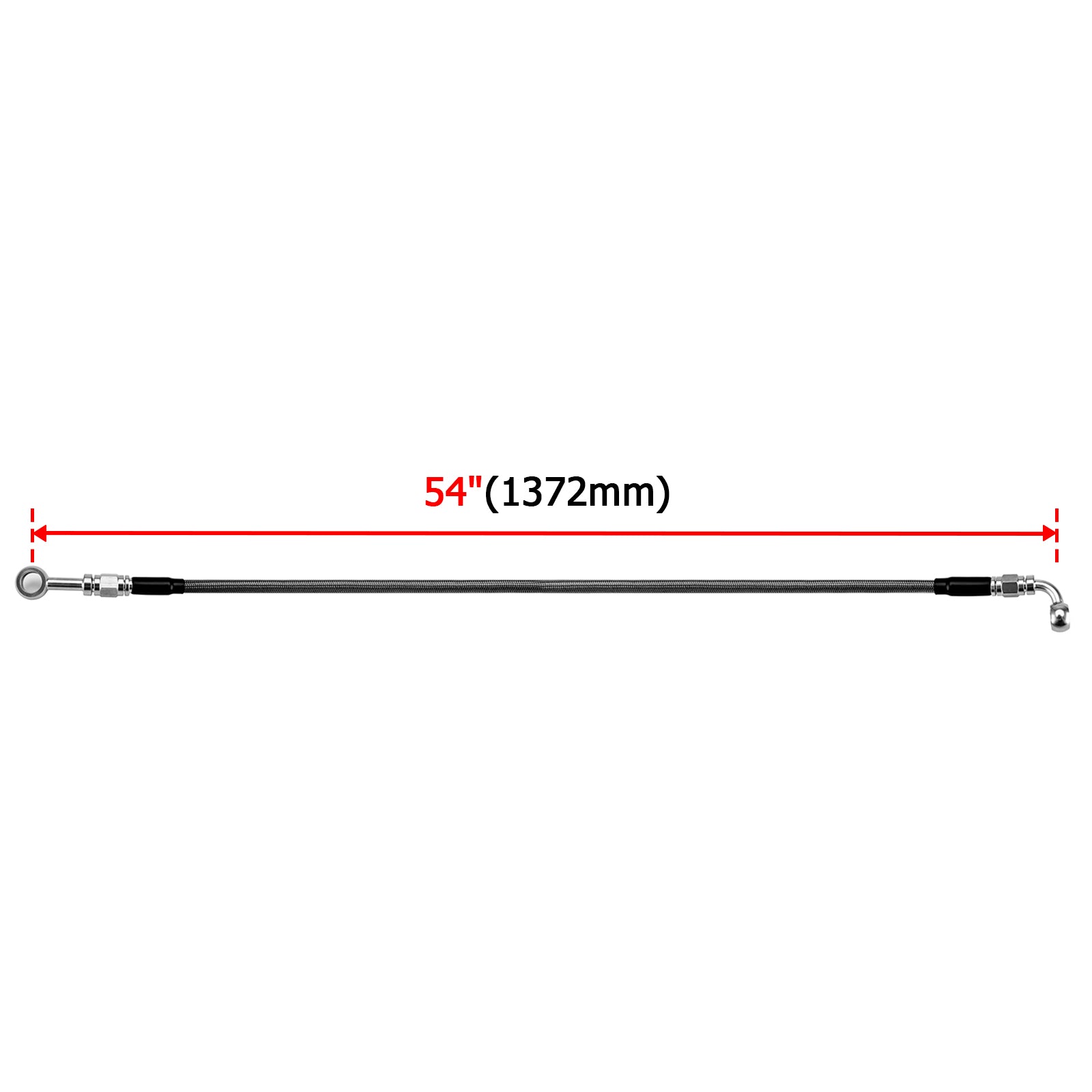 2010-2017 Dyna Wide Glide FXDWG 54" Extended Length Non-ABS Hydraulic Front Brake Line Kit for 12"-14" Handlebar