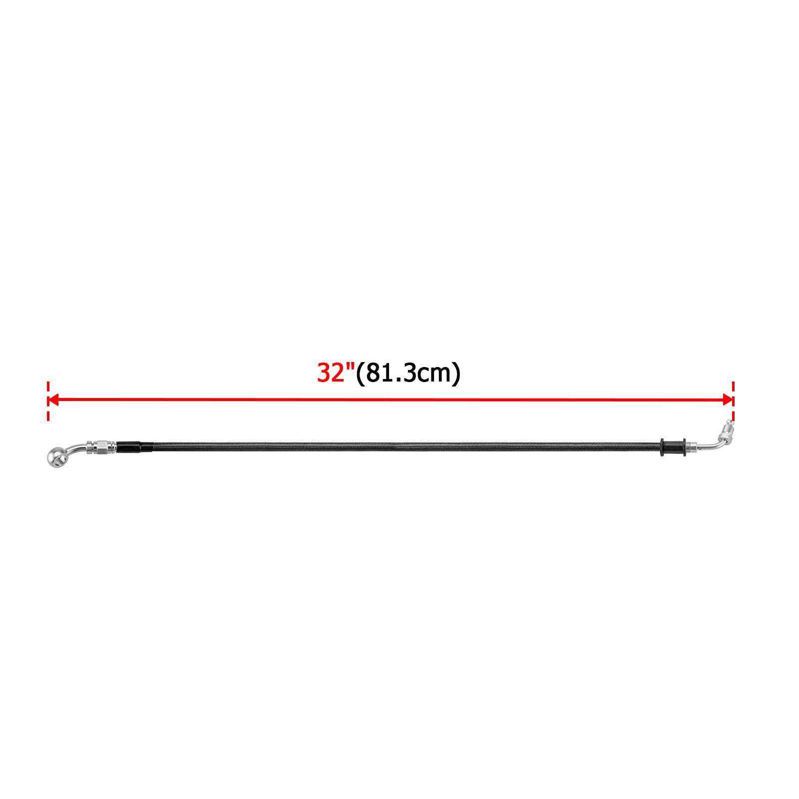 2018-2024 Harley Softail Fat Boy 114 / Softail Breakout 32" Extended Length ABS Upper Hydraulic Front Brake Line Kit for 12"-14" Handlebar