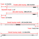 Non - ABS Hydraulic Brake Line&Clutch Cable&Throttle Cable Kit for Harley Sportster 883 Iron/1200 Iron (for 12" - 14" Handlebar w/Non - ABS) - Mofun - 90109247