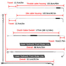 Extended Length Throttle and Idle Cable Kit, Extended Length ABS Upper and Lower Hydraulic Front Brake Line, Clutch Cable Kit for 2011 - 2014 Haley Softail w/ABS (for 12" - 14" Handlebar) - Mofun - 90109030