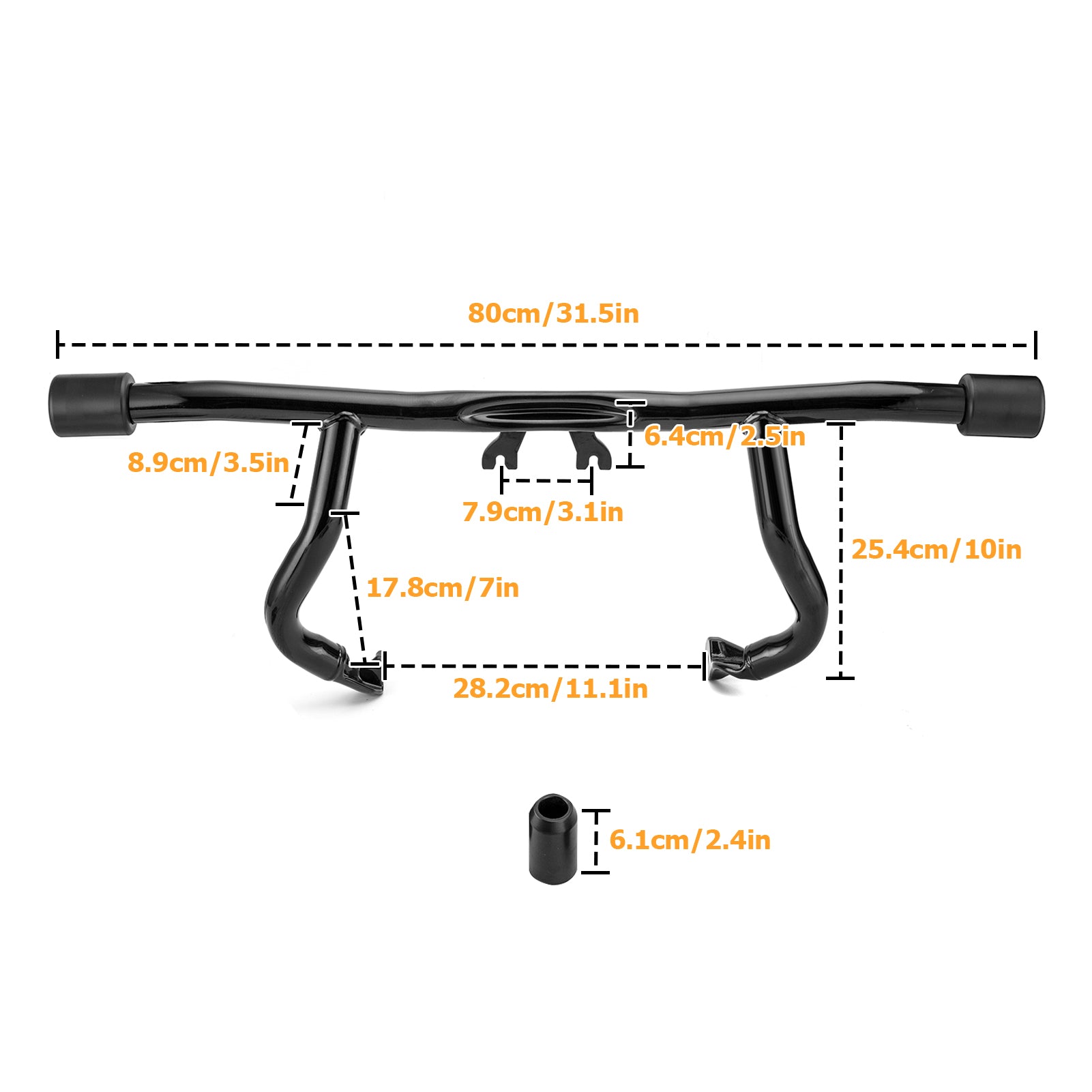 Gloss Black Front Highway Engine Guard Crash Bar for 2014+ Harley Davidson Road King/Electra Glide/Street Glide/Road Glide