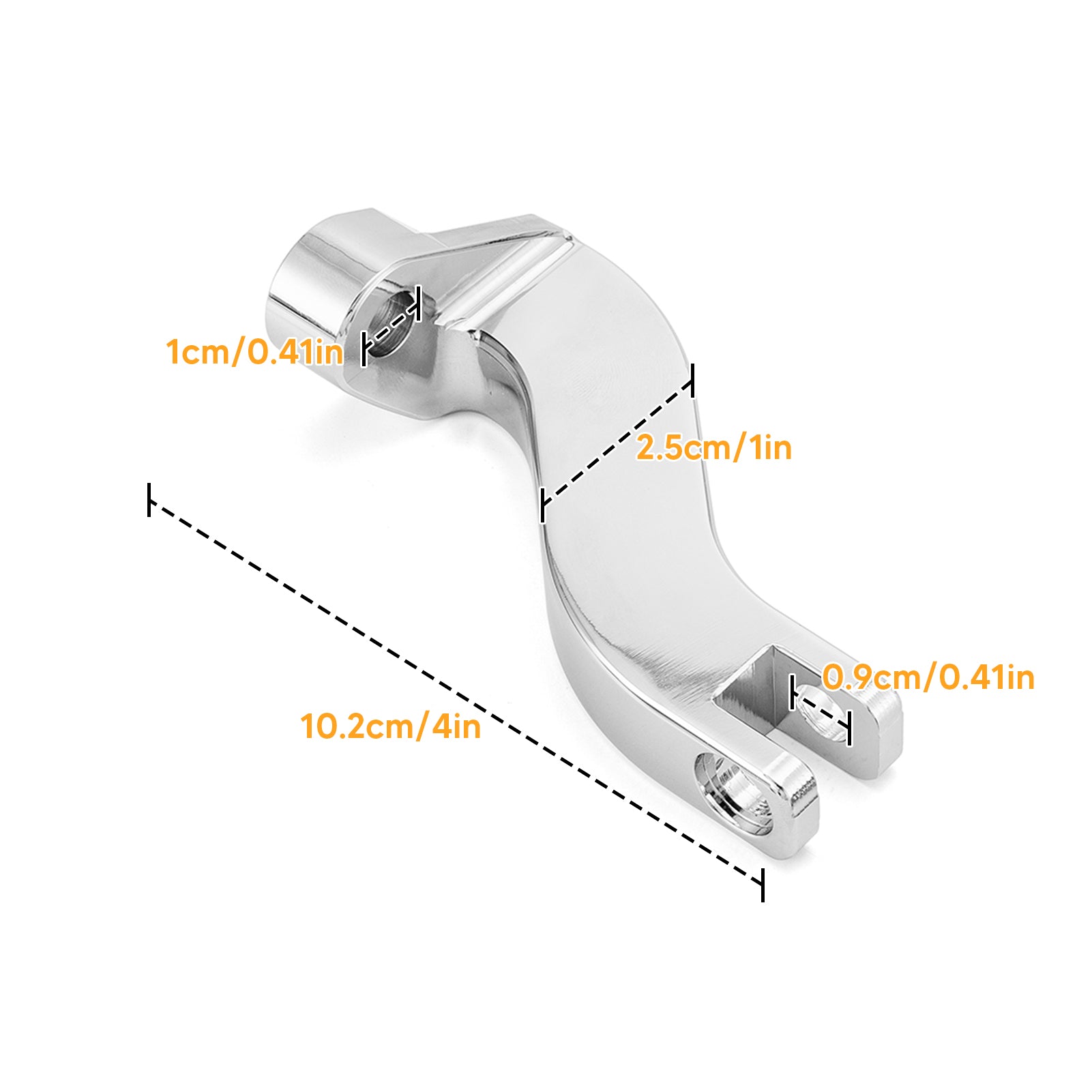 Rear Passenger Footpeg Mount Bracket Kit, 4" External Expansion Length, for 1993-later Harley Davidson Touring Models