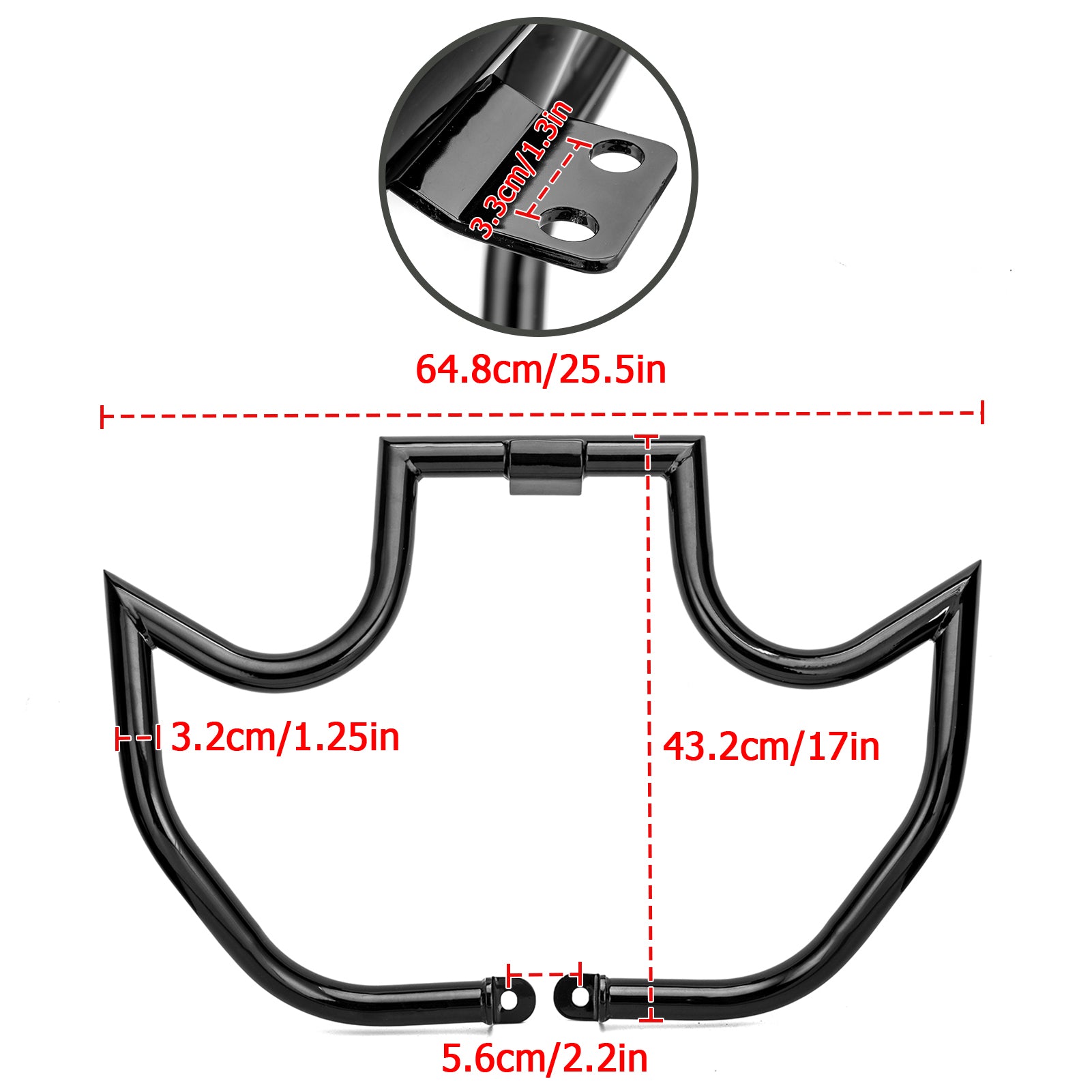Steel Front Highway Engine Guard Crash Bar for 2004 - 2022 Harley Sportster XL 883 1200 - Mofun - 90201095