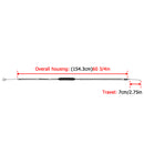 60 3/4" (1543mm) Extended Length Stainless Steel Clutch Cable for Harley Sportster XL 883 1200 Iron - Mofun - 90112004