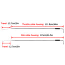 Black 44" Throttle and Idle Cable Kit for 1996 - UP Harley Softail FXST/FLST and 1999 - 2017 Harley Dyna FXD - Mofun - 90111009