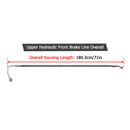 71" ABS Upper Hydraulic Front Brake Line Kit for 2008 - 2013 Harley Touring ABS (for 16" - 18" Handlebar) - Mofun - 90110063