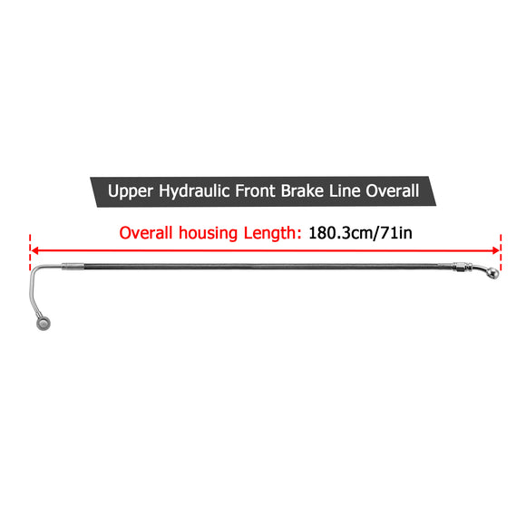 71" ABS Upper Hydraulic Front Brake Line Kit for 2008 - 2013 Harley Touring ABS (for 16" - 18" Handlebar) - Mofun - 90110063