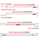 Non - ABS Hydraulic Front Brake Line, Throttle Cable, Clutch Cable Kit for 1995 - 2003 Harley Sportster w/Non - ABS (for 16" - 18" Handlebar) - Mofun - 90109239