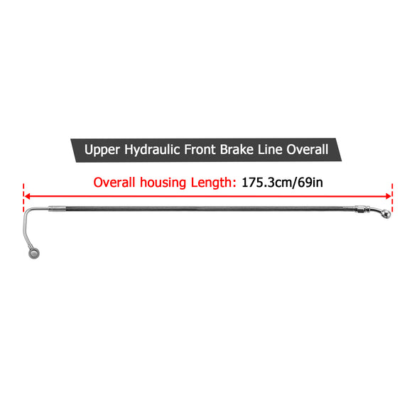 69" ABS Upper Hydraulic Front Brake Line Kit for 2008 - 2013 Harley Touring ABS (for 12" - 14" Handlebar) - Mofun - 90110061